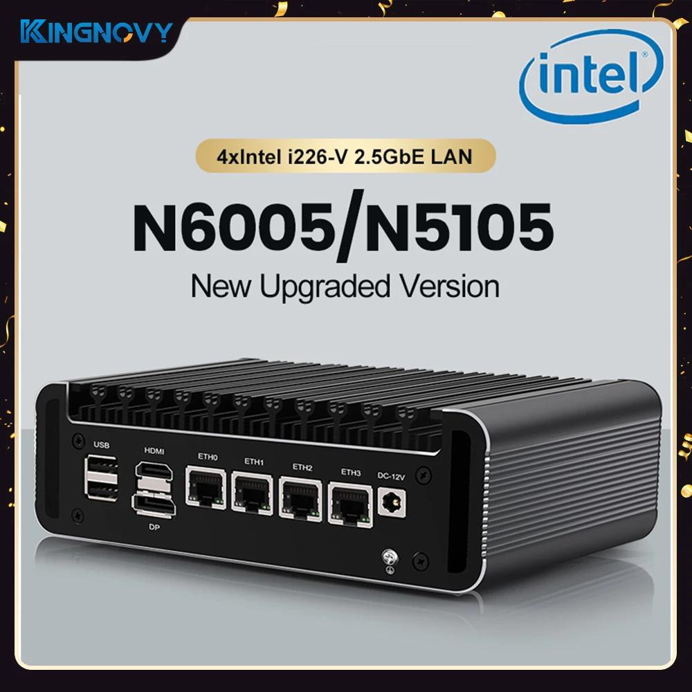 KingNovy Ҹ ̴ PC ȭ ö̾ VPN  Ʈ , 2.5G 11  Ƽ N6005 N5105 4  i226 Nics 2 * NVMe 2 * DDR4
